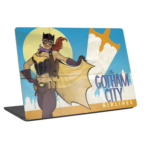 DC Comics Bombshells Batgirl- Fly Gotham City Airlines Universal Laptop 16in (13 x 9.4in) Skin